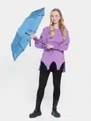Индиго зонт с цветочным узором / Зонт женский / Зонт маме / Зонт