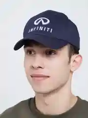 Синий меланж бейсболка унисекс с вышивкой Infiniti, разные цвета