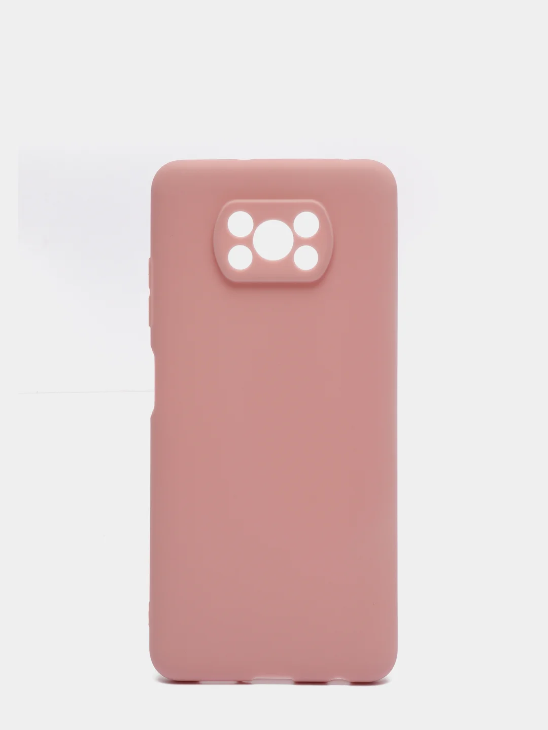 Розовый чехол для Xiaomi POCO X3, X3 PRO, X3 NFC силиконовый цветной матовый