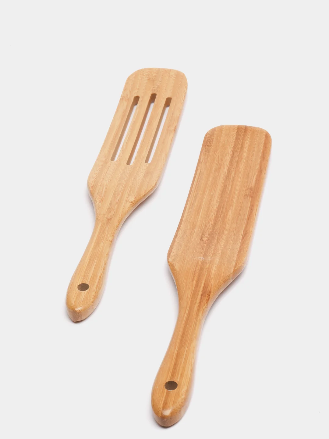 Набор лопаток для кухни Kitchen Muse KM-BBS / Лопатки кухонные из бамбука на подставке