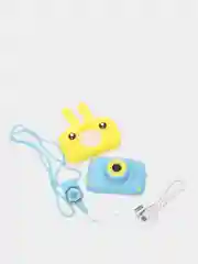 Синий детский цифровой фотоаппарат с ушками ZOO kids fun camera