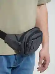 Серый поясная сумка
