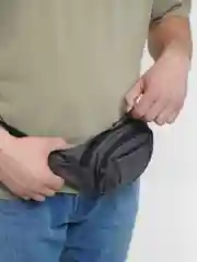 Серый поясная сумка