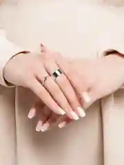 Серебряный парные кольца, 2 штуки