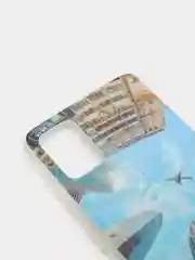 Небесно-голубой чехол Samsung Galaxy A51 (Самсунг Галакси А51) силиконовый с рисунком