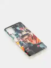 Бордовый чехол Samsung Galaxy A51 (Самсунг Галакси А51) силиконовый с рисунком