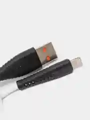 Белый зарядный кабель Denmen D19L, Lightning, 2.4A