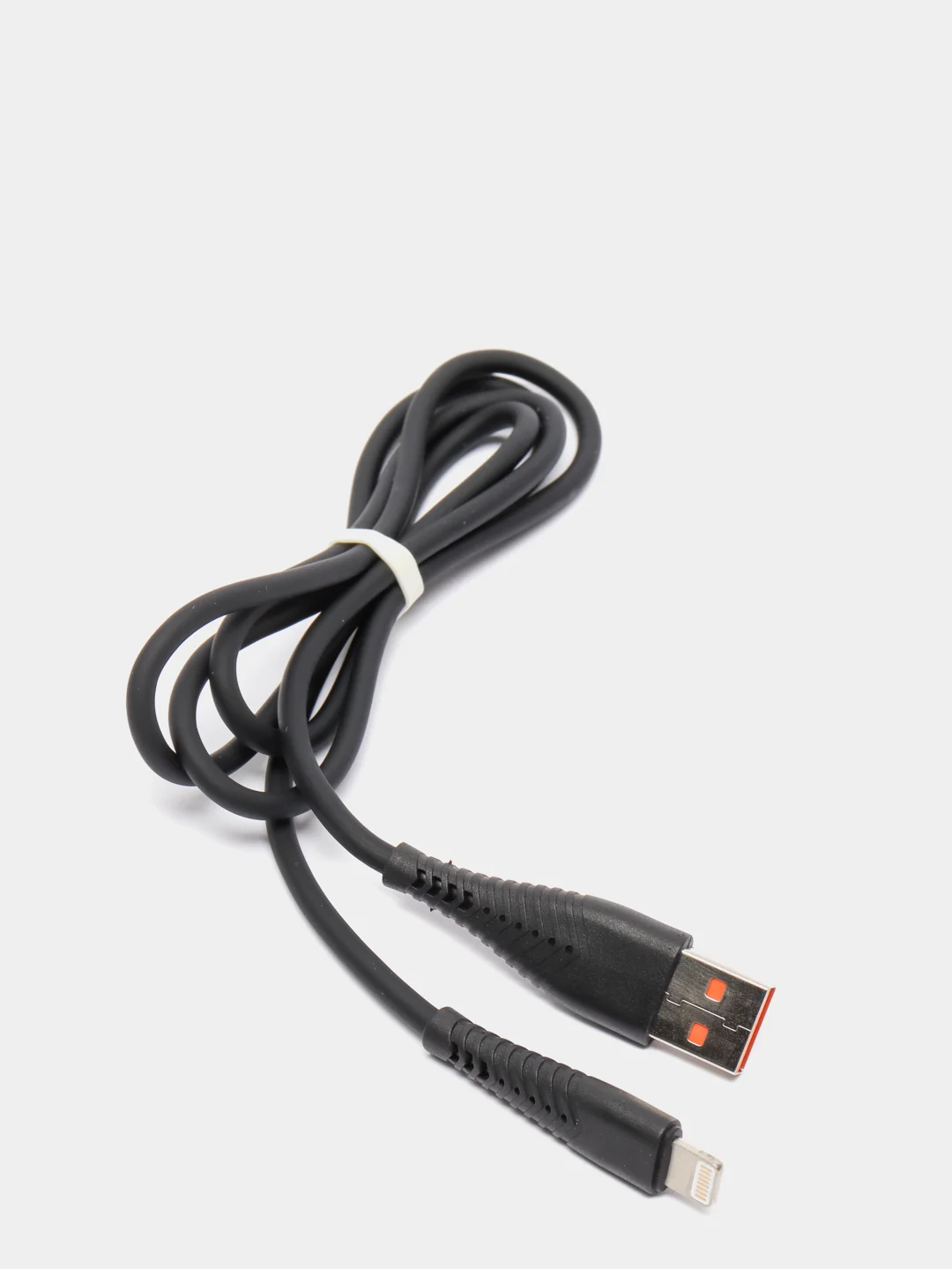 Черный зарядный кабель Denmen D19L, Lightning, 2.4A