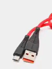 Красный зарядный кабель Denmen D19V Micro USB 2.4A