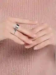 Серебряный кольца парные "Сердце"
