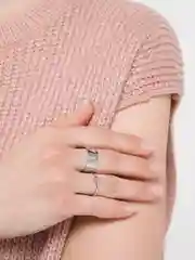 Серебряный кольца парные "Сердце"