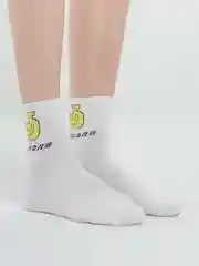 Бронзовый женские носки с фруктами