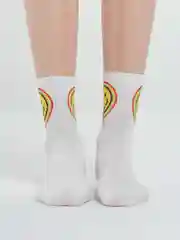 Белый носки женские с рисунком