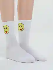 Белый носки женские, с принтами