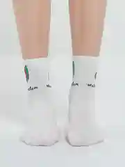 Алый женские носки с фруктами