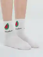 Алый женские носки с фруктами