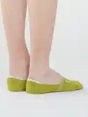 Зеленый женские носки с фруктами