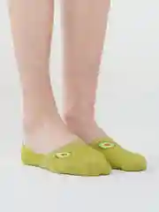Зеленый женские носки с фруктами