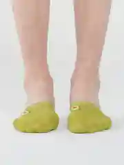 Зеленый женские носки с фруктами