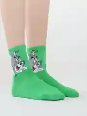 Зеленый носки "Том и Джерри"