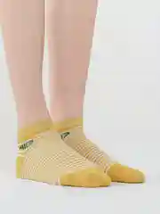 Желтый женские носки с рыбками