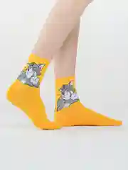 Желтый носки "Том и Джерри"