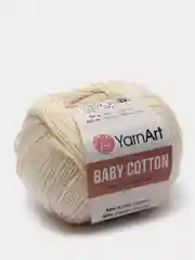 Молочный пряжа YarnArt Baby Cotton, хлопок, акрил, 50 г, 165 м