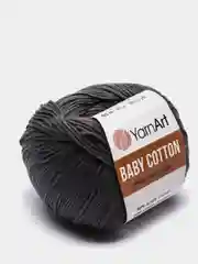 Угольный пряжа YarnArt Baby Cotton, хлопок, акрил, 50 г, 165 м