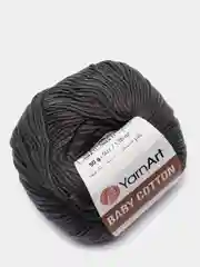 Угольный пряжа YarnArt Baby Cotton, хлопок, акрил, 50 г, 165 м