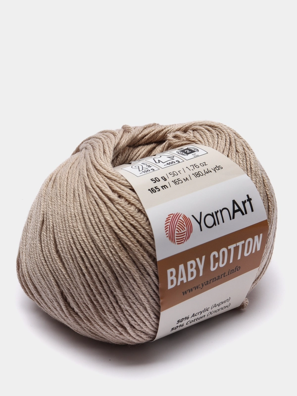 Пряжа YarnArt Baby Cotton, хлопок, акрил, 50 г, 165 м