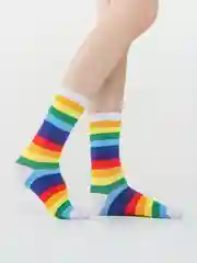 Белый радужные носки