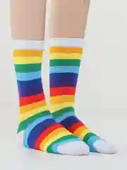Белый радужные носки