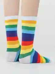 Белый радужные носки