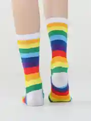 Белый радужные носки