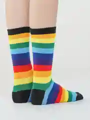 Черный радужные носки