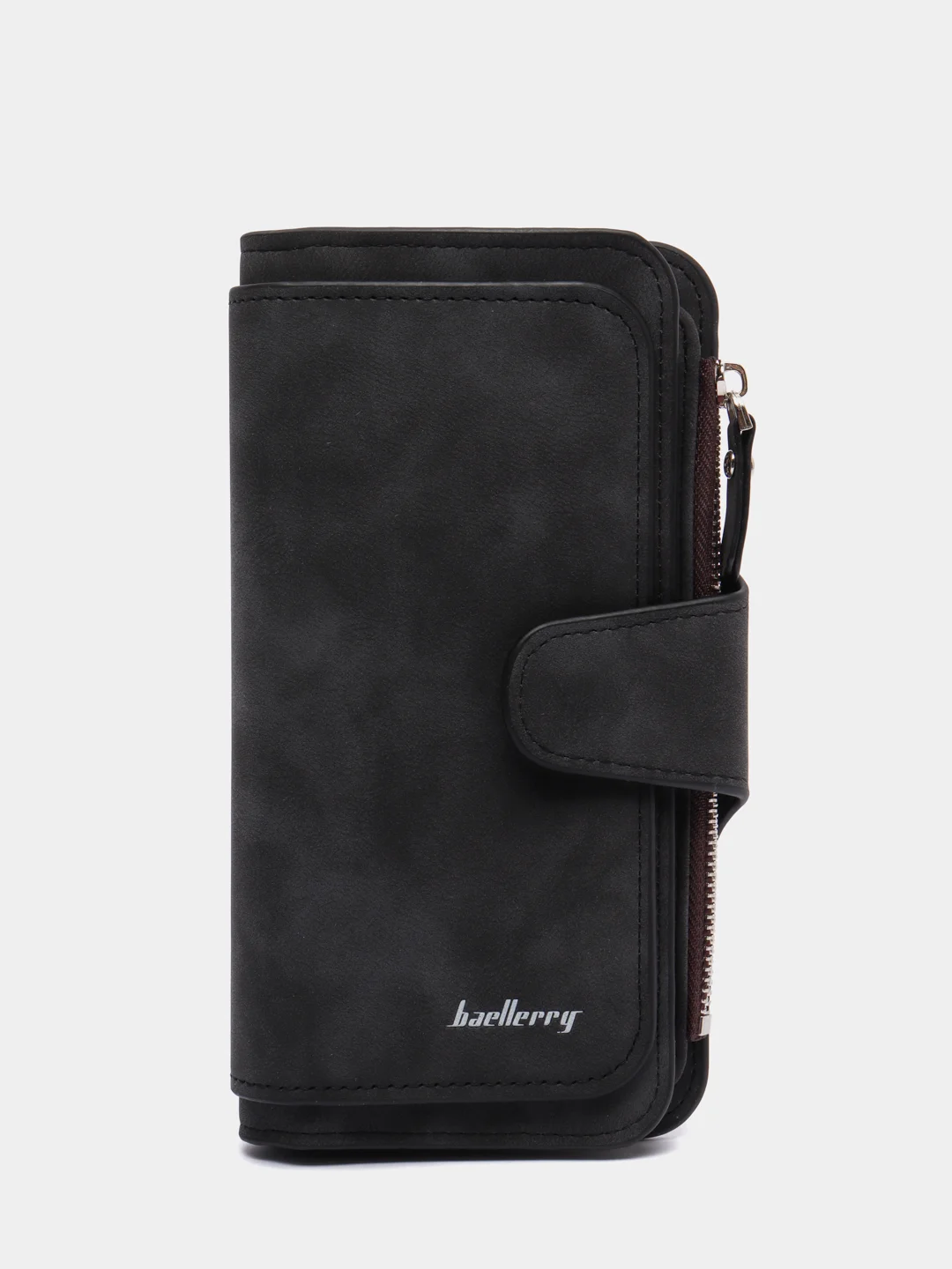 Черный кошелек женский  Baellerry из замшевой экокожи, 10 цветов