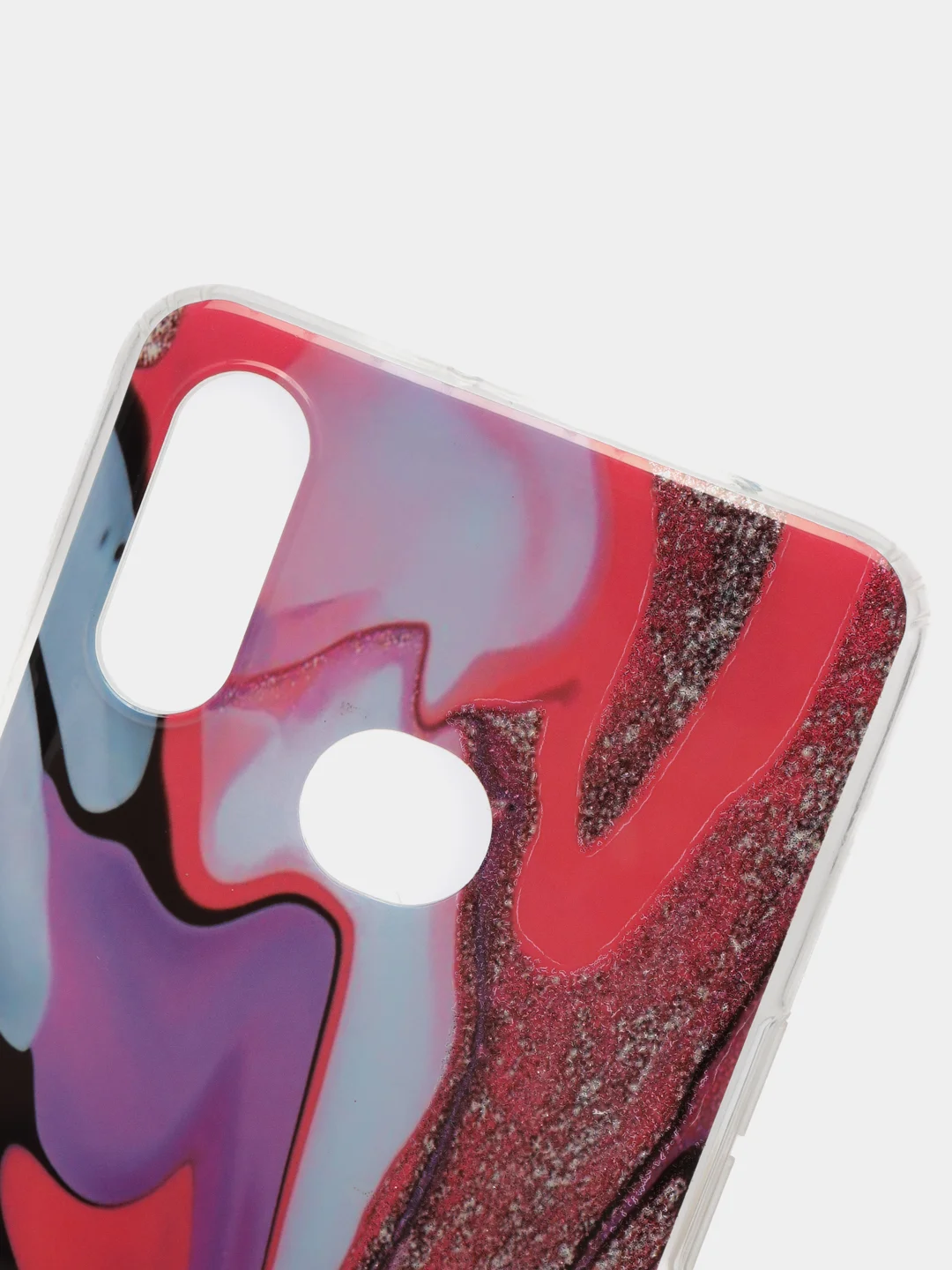 Пурпурный чехол Samsung Galaxy A10s, Самсунг Галакси А10с силиконовый с мраморным рисунком