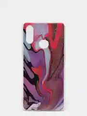 Пурпурный чехол Samsung Galaxy A10s, Самсунг Галакси А10с силиконовый с мраморным рисунком