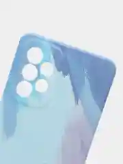 Небесно-голубой чехол Samsung Galaxy A33 (Самсунг Галакси А33) силиконовый с мягким подкладом
