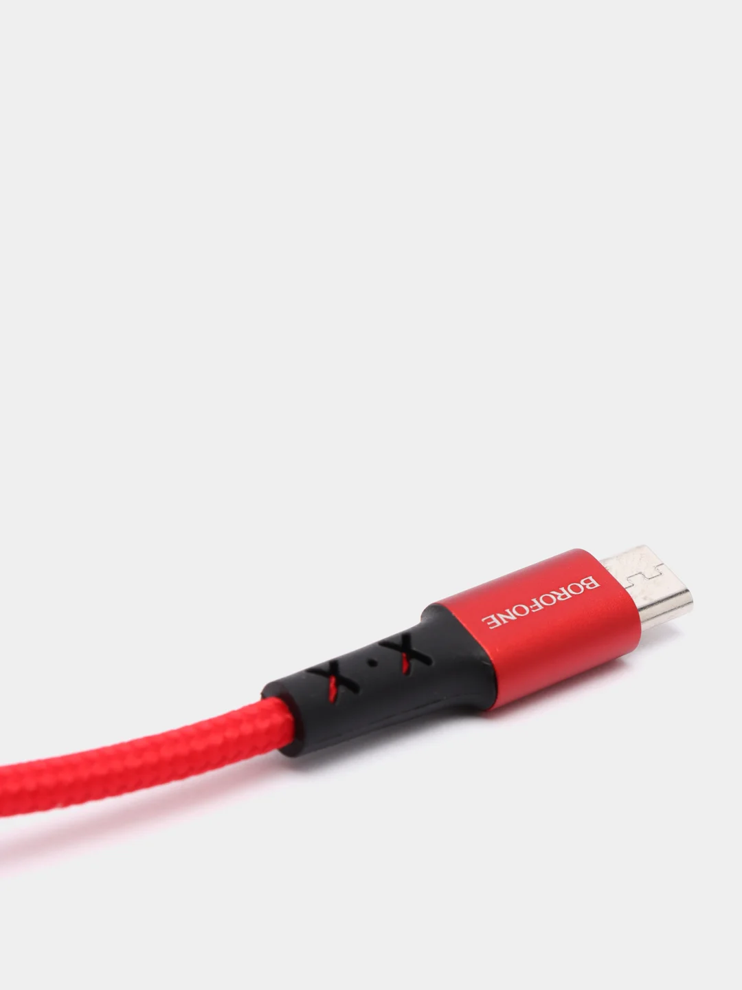 Красный кабель зарядный Borofone BX20 (1m, Micro-USB/Type-C/Lightning) для Android и Apple iPhone