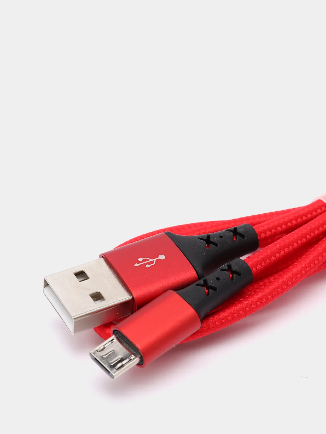 Красный кабель зарядный Borofone BX20 (1m, Micro-USB/Type-C/Lightning) для Android и Apple iPhone