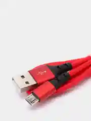 Красный кабель зарядный Borofone BX20 (1m, Micro-USB/Type-C/Lightning) для Android и Apple iPhone