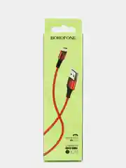 Красный кабель зарядный Borofone BX20 (1m, Micro-USB/Type-C/Lightning) для Android и Apple iPhone