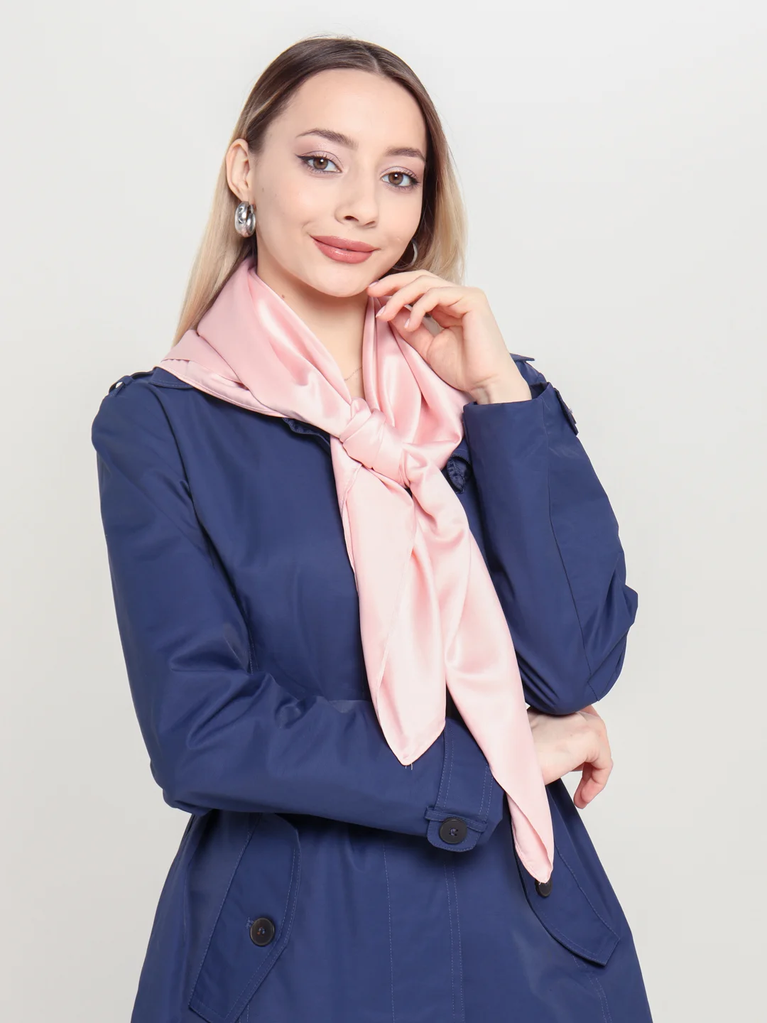 Конфетный платок женский, хлопок, шелк, размер 90 х 90