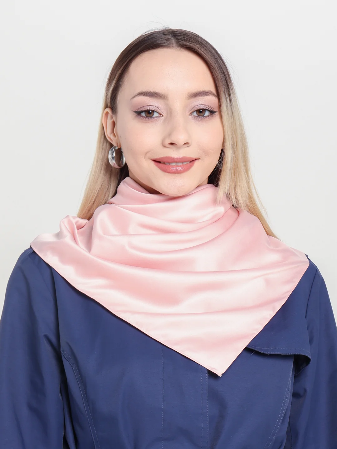 Конфетный платок женский, хлопок, шелк, размер 90 х 90