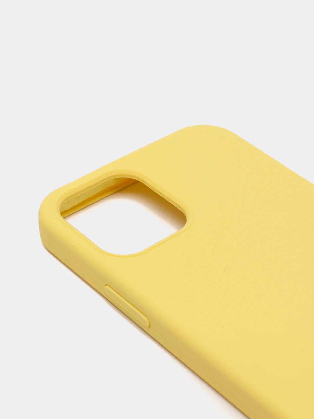 Светло-жёлтый чехол с бархатом iPhone 12 / 12 Pro