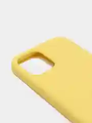 Светло-жёлтый чехол с бархатом iPhone 12 / 12 Pro