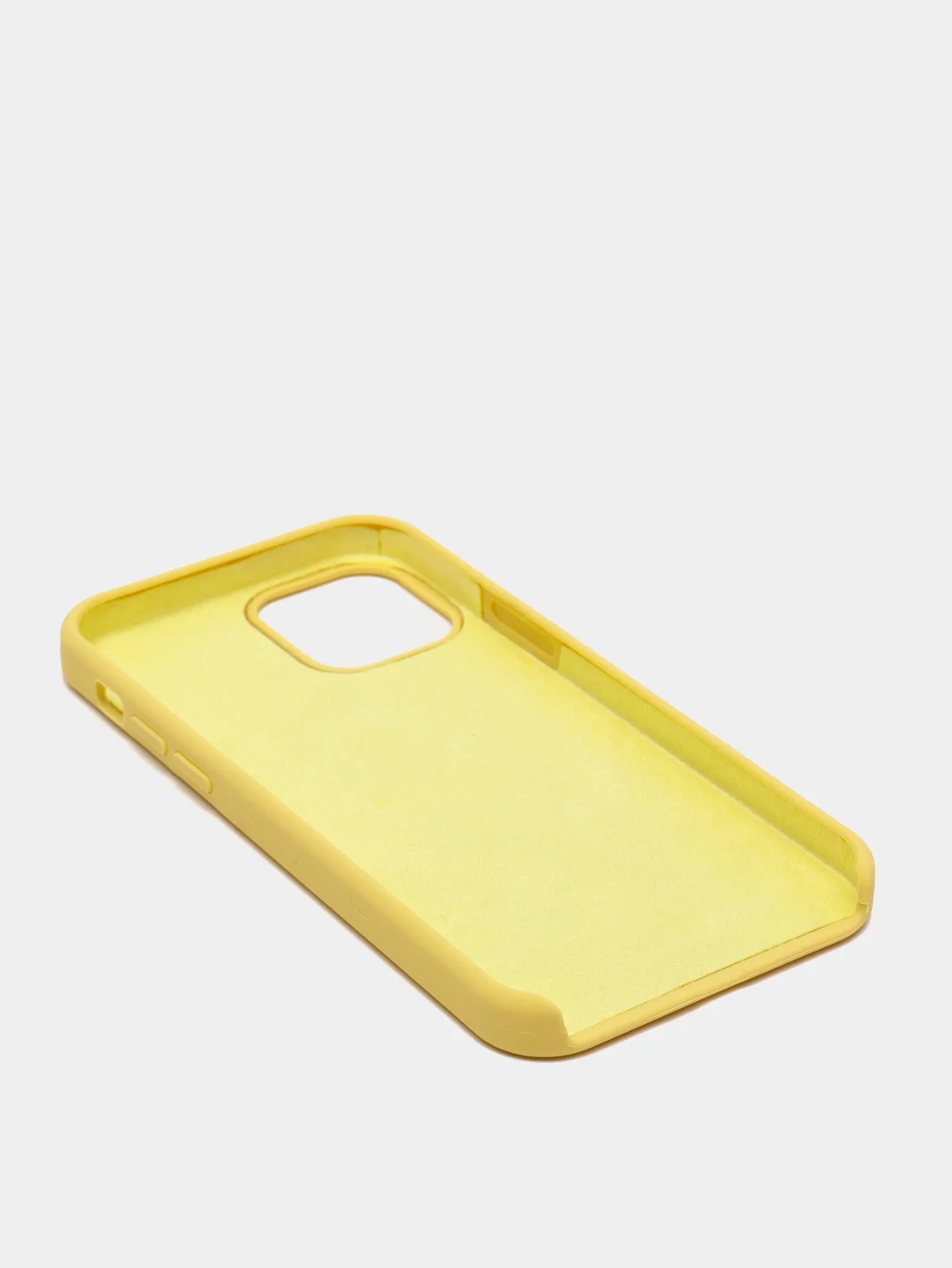 Светло-жёлтый чехол с бархатом iPhone 12 / 12 Pro