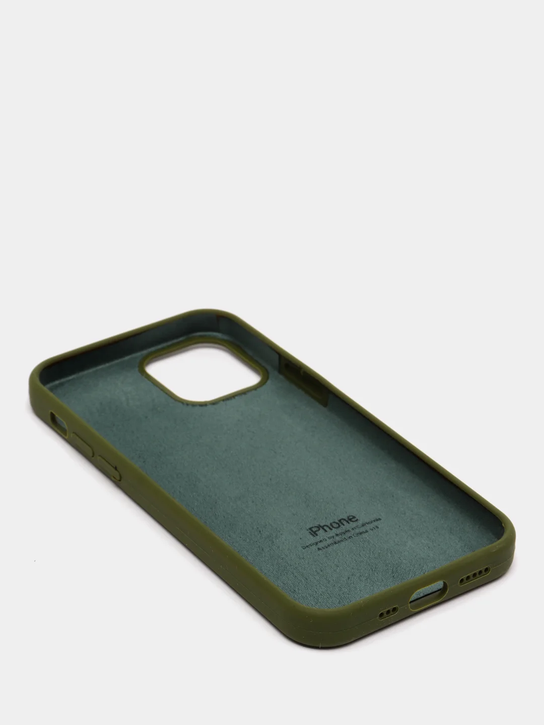 Зеленый чехол с бархатом iPhone 12 / 12 Pro
