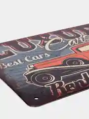 Багровый винтажные жестяные таблички "Garage"